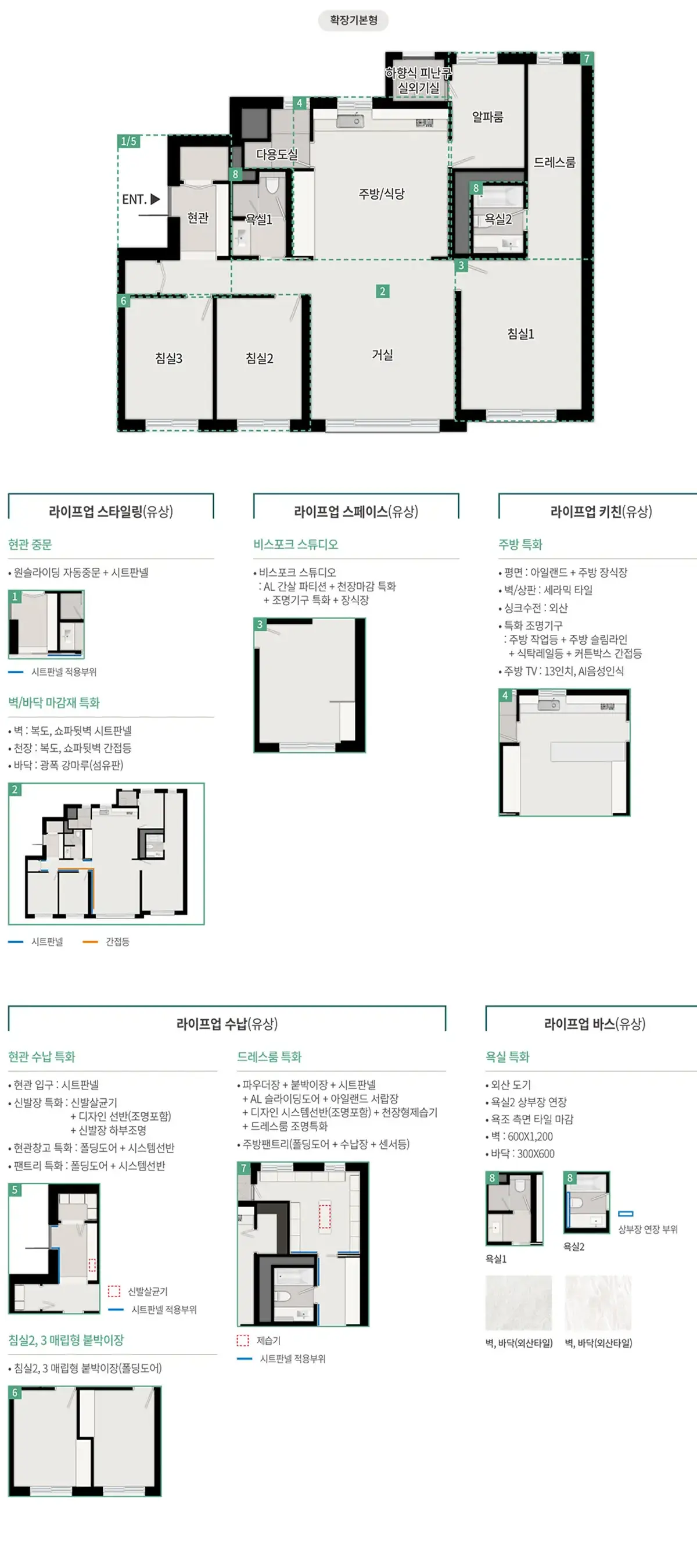 119a타입 옵션품목