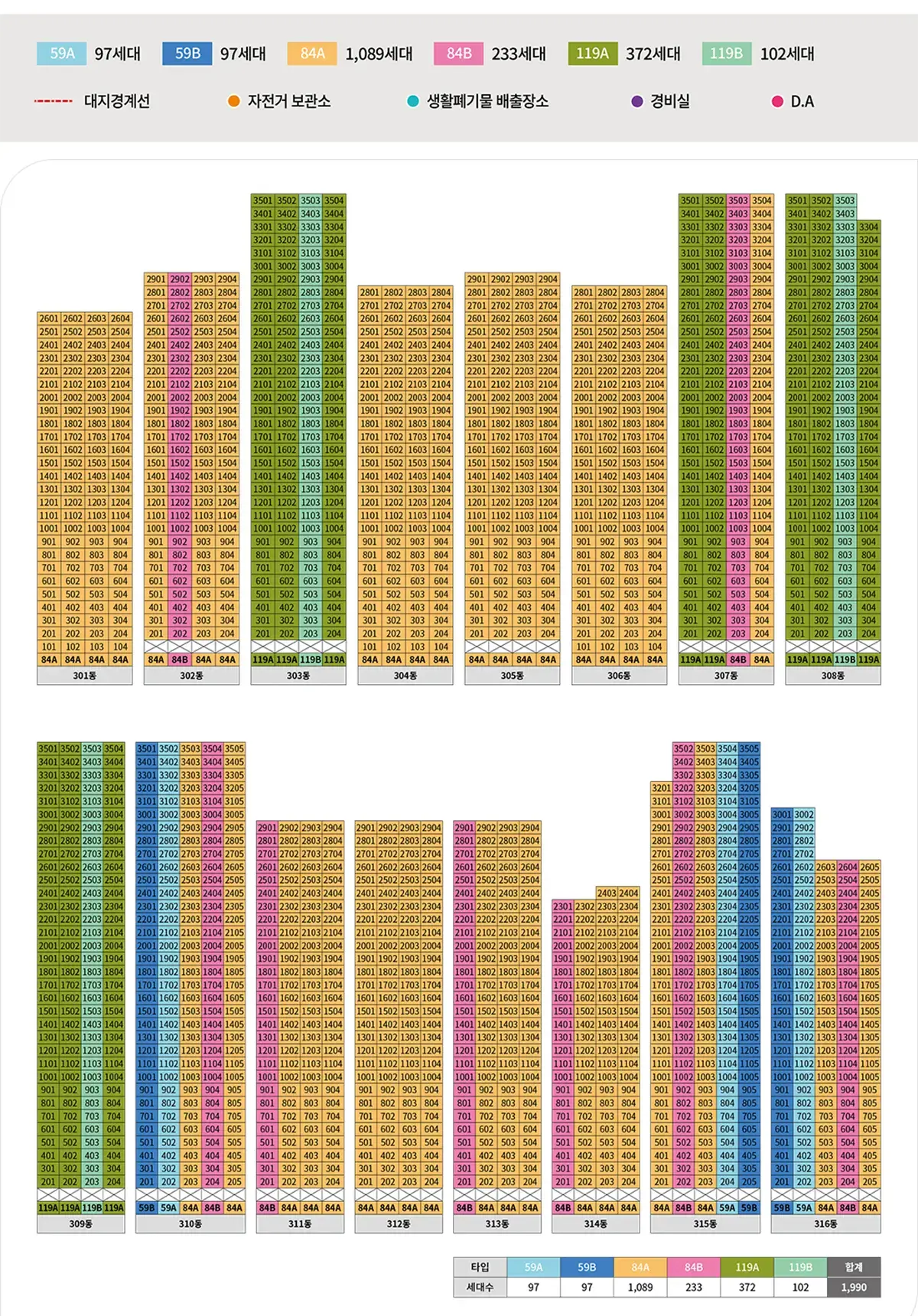 평택 브레인시티 푸르지오 단지배치도